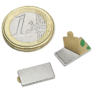 Selbstklebender Magnet 15 mm x 8 mm x 1 mm Leistung 0,8 kg-Beschreibung lesen