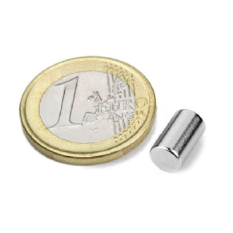 Aimant cylindrique Diamètre 6mm Hauteur 10mm Puissance 1,4kg-Lire la description