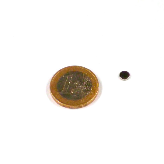 Imán de neodimio redondo Diámetro 5 mm x 1mm de potencia 0.23 kg-Leer más