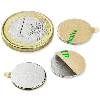 Imán adhesivo diámetro 15 mm x 1 mm de potencia 0,97 kg