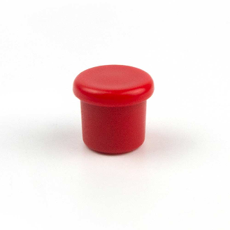 Aimant dans bloc rond rouge 10mm x 9mm-Lire la description