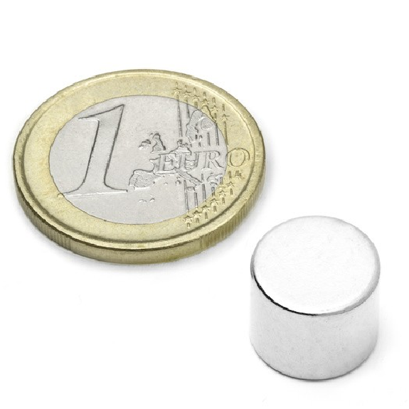 Magnete neodimio rotondo - Diametro 12 mm x 10 mm Potenza 5,3 kg-Leggi tutto