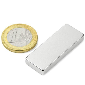 Imàn neodimio en forma rectangular 40 mm x 15 mm x 5 mm de potencia 12 kg-Leer más