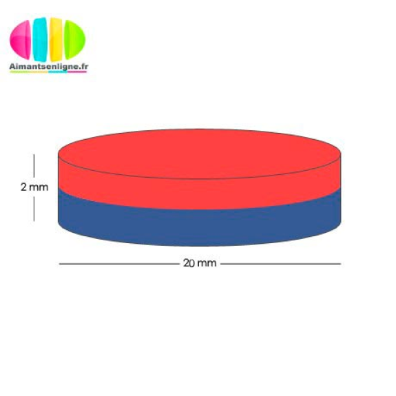 Aimant néodyme rond Diamètre 15mm x 3mm Puissance 3,48kg-Lire la description