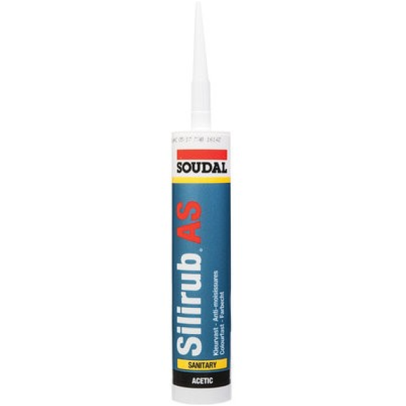 Mastic silicone acétique sanitaire  "120657" transparent de 310 ml-Lire la description
