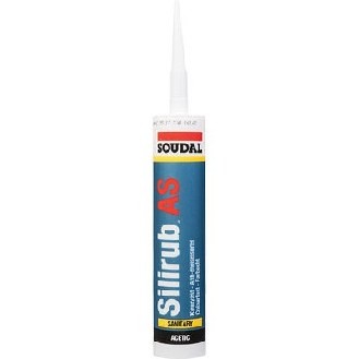 Mastic silicone acétique sanitaire  "120657" transparent de 310 ml-Lire la description