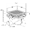 Siphon Docia Sicax pour douche carrelée  - Type de sortie: Horizontale | Diamètre femelle (mm): 40 | Diamètre mâle (mm): 50 | Longueur grille (mm): 150 | Larur grille (mm): 150