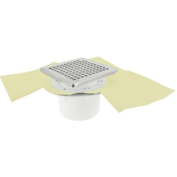 Siphon Docia Sicax pour douche carrelée  - Type de sortie: Horizontale | Diamètre femelle (mm): 40 | Diamètre mâle (mm): 50 | Longueur grille (mm): 150 | Larur grille (mm): 150-Lire la description