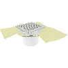 Siphon Docia Sicax pour douche carrelée  - Longueur grille (mm): 100 | Larur grille (mm): 100 | Type de sortie: Horizontale | Diamètre femelle (mm): 40 | Diamètre mâle (mm): 50