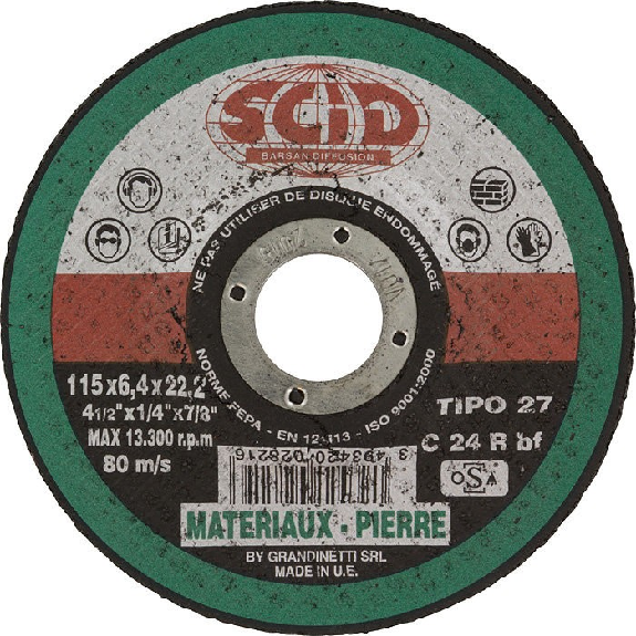 Disque à ébarber les matériaux  - Diamètre (mm): 115-Lire la description
