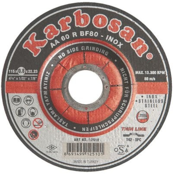 Disque à tronçonner l'acier et l'inox  - Ø: 115 mm-Lire la description