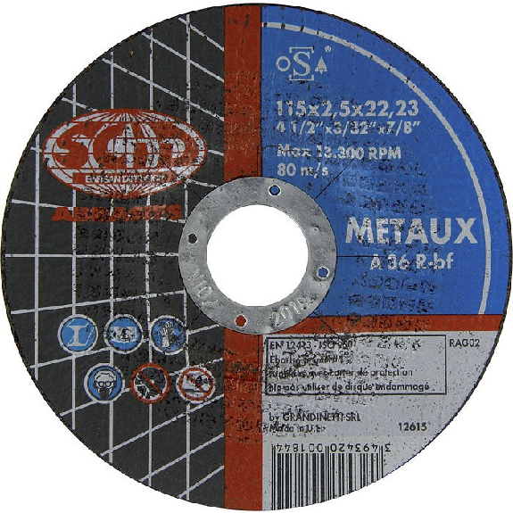 Disque à tronçonner les métaux  - Diamètre (mm): 125-Lire la description