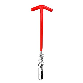 Douille pour bougie d'allumage à poignée en T Jetech de 5/8 pouces (16 mm), clé à cliquet flexible, en acier allié Cr-V traité thermiquement, rotation à 360 degrés-Lire la description