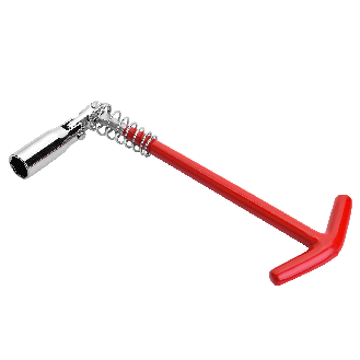 Douille pour bougie d'allumage à poignée en T Jetech de 5/8 pouces (16 mm), clé à cliquet flexible, en acier allié Cr-V traité thermiquement, rotation à 360 degrés-Lire la description