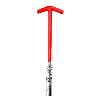 Douille pour bougie d'allumage à poignée en T Jetech de 5/8 pouces (16 mm), clé à cliquet flexible, en acier allié Cr-V traité thermiquement, rotation à 360 degrés