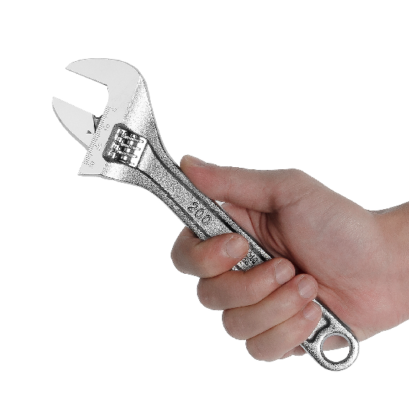 clé à molette réglable de 8 pouces - clé à décalage professionnelle avec large ouverture de calibre-Lire la description