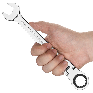 Jetech clé à tête flexible de 19 mm, qualité industrielle, fabriquée en acier allié au chrome-vanadium forgé et traité thermiquement, clé à cliquet flexible à tête articulée entièrement polie à 12 points, métrique-Lire la description