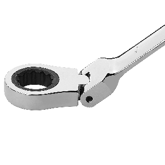 Jetech clé à tête flexible de 19 mm, qualité industrielle, fabriquée en acier allié au chrome-vanadium forgé et traité thermiquement, clé à cliquet flexible à tête articulée entièrement polie à 12 points, métrique-Lire la description