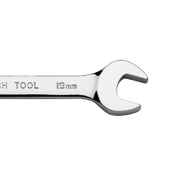 Jetech clé à tête flexible de 19 mm, qualité industrielle, fabriquée en acier allié au chrome-vanadium forgé et traité thermiquement, clé à cliquet flexible à tête articulée entièrement polie à 12 points, métrique-Lire la description