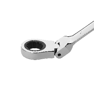 Jetech Clé à engrenage à tête flexible 10mm, Clé à cliquet flexible de qualité industrielle en acier allié Cr-V forgé et traité thermiquement, clé combinée à cliquet à tête flexible 12 points entièrement polie, métrique-Lire la description