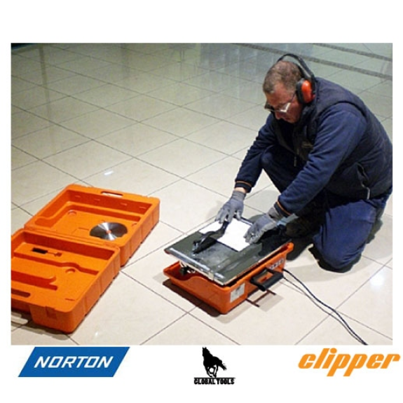 Scie de carrelage sur table électrique Norton Clipper 800W 200mm TT200 EM-Lire la description
