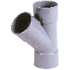 Culotte à 45°, triple emîta - Ø: 40 égal Culotte à 45°, triple emîta - Ø: 40 égal