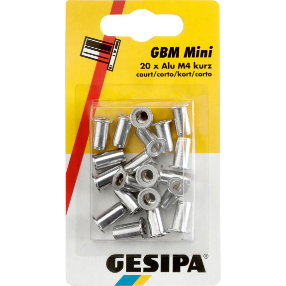 Blindnietmuttern Alu im Mini-Pack M4 kurz Blindnietmuttern Alu im Mini-Pack M4 kurz-Beschreibung lesen