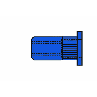 Blindnietmutter Stahl verzinkt Flachrundkopf M8x11x20mm-Beschreibung lesen