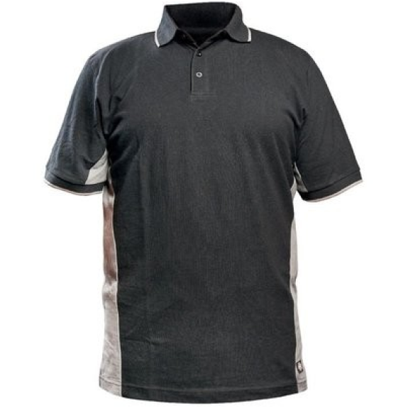 Polo Two Tone  - Taille: L | Coloris: Gris / Noir-Lire la description