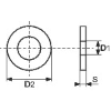 Rondelle plate inox  - Vendu par: 25 | S (mm): 3 | D2: 40 | D1: 20