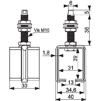 Support de rail 80 kg Sportub-Lire la description