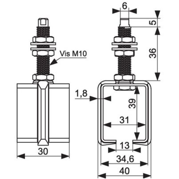 Support de rail 80 kg Sportub-Lire la description