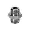 Raccords pour tubes - Mamelon cylindrique - Laiton nickelé - 1/4" - 1/4" M - 60 bar