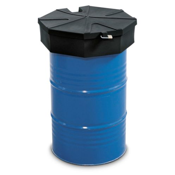Entonnoir  en polyéthylène (PE) pour fûts 22 litres, avec adaptateur, couvercle, antistatique-Lire la description