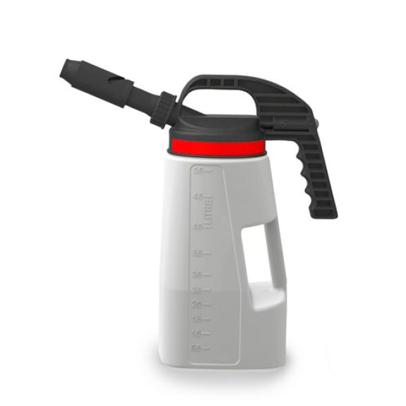 Bidon de soutirage  LubriFlex en polyéthylène (PEHD) avec bec échangeable, 5 litres-Lire la description