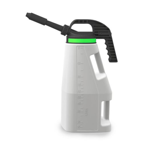 Bidon de soutirage  LubriFlex en polyéthylène (PEHD) avec bec échangeable, 10 litres-Lire la description