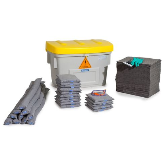 Kit d'absorbants anti-pollution  en box de sécurité, SF200, version Universel-Lire la description