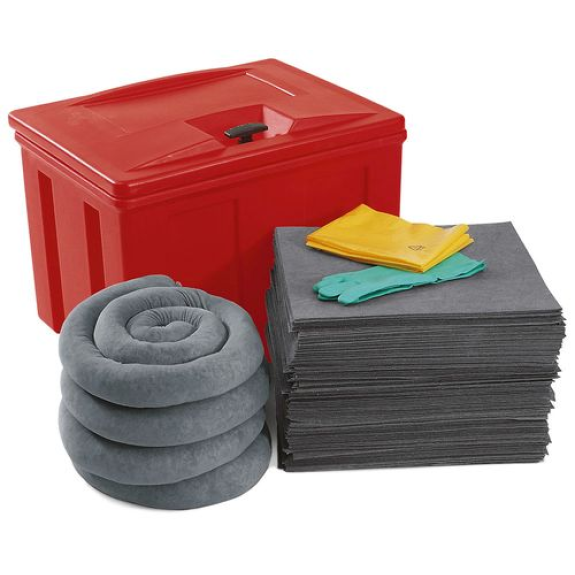 Kit d'absorbants anti-pollution , « Universel », en box de transport fermant à clé Kit d'absorbants anti-pollution , « Universel », en box de transport fermant à clé-Lire la description