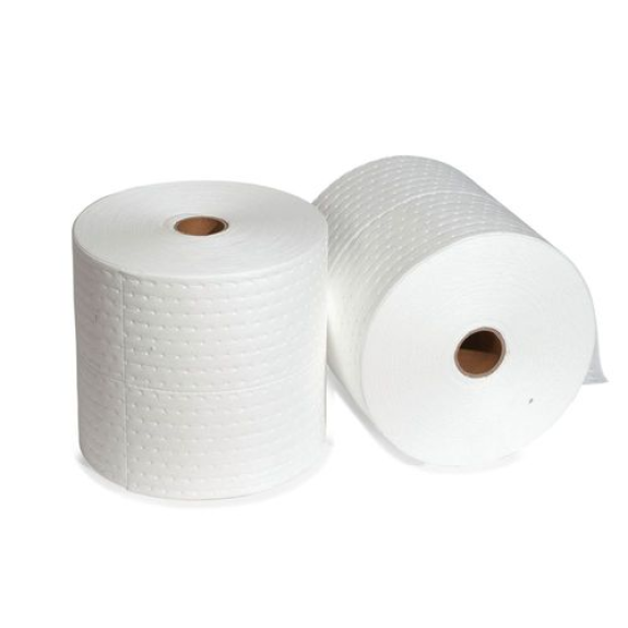 Rouleaux d'absorbants  Hydrocarbures, Economy Single light, 38 cm x 90 m, 2 pièces-Lire la description