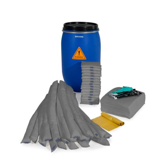 Kit d'absorbants anti-pollution , absorbants en fût S 170, « universel »-Lire la description