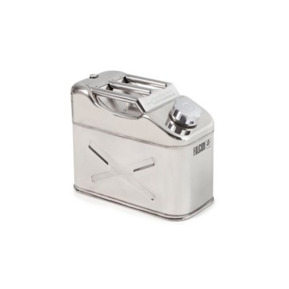 Jerrican de sécurité  en inox, avec certification de transport, 20 litres-Lire la description