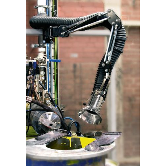 Bras aspirant ATEX avec support galvanisé, longueur de 4 m-Lire la description