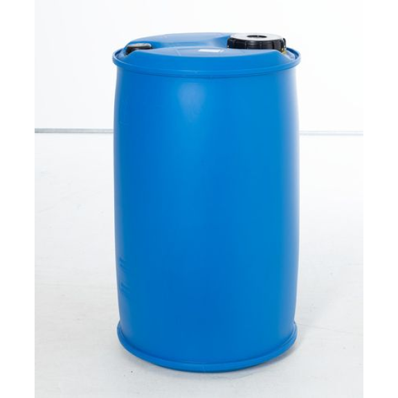 Fût à bonde en plastique, bouchon à vis 2'' à pas grossier, col large DN 150, 220 litres Fût à bonde en plastique, bouchon à vis 2'' à pas grossier, col large DN 150, 220 litres-Lire la description
