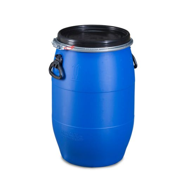 Fût plastique avec couvercle, 60 litres-Lire la description