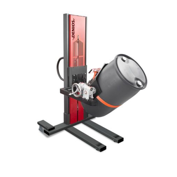 Lève-fût Servo Ex, retourne-fût 360° pour fûts de 60 à 220 l, châssis étroit, levée 120-1430mm, ATEX-Lire la description