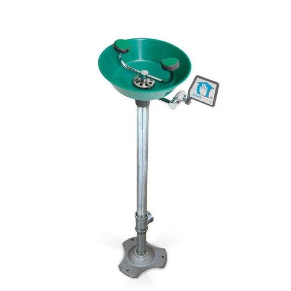Lave-yeux G 1760-P, vasque en plastique, à fixer au sol, vert Lave-yeux G 1760-P, vasque en plastique, à fixer au sol, vert-Lire la description