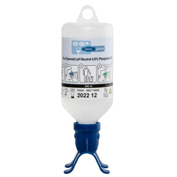Rince-œil  DUO, solution-tampon phosphate à ph neutre, 500 ml-Lire la description