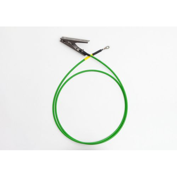 Câble de terre avec 1 pince / 1 anneau, isolation et validation ATEX, longueur de 2 m Câble de terre avec 1 pince / 1 anneau, isolation et validation ATEX, longueur de 2 m-Lire la description