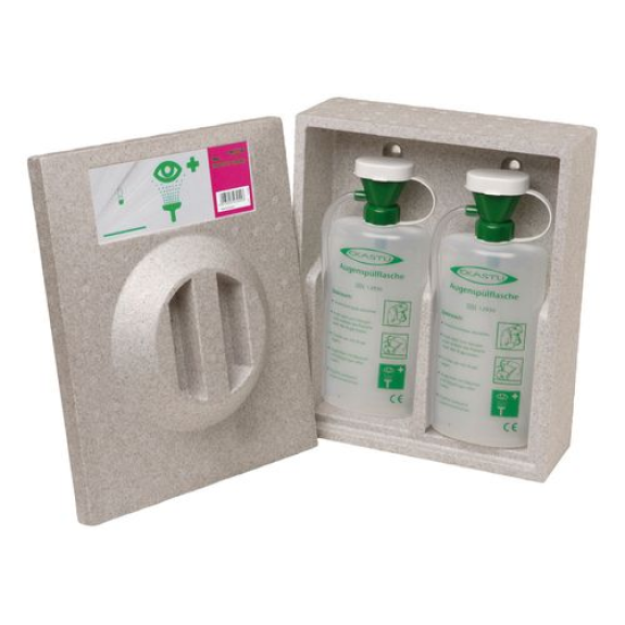 Boîte murale pour 2 bouteilles rince-œil de 600 mll Boîte murale pour 2 bouteilles rince-œil de 600 mll-Lire la description