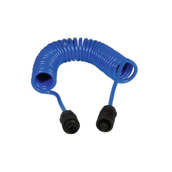 Câble à spirale 5 m, pour une mise à la terre avec contrôle, 2 pôles, bleu, 2 raccords rapides-Leggi tutto